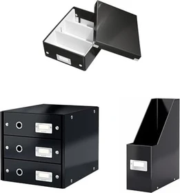 Leitz Click & Store WOW Schubladenbox, 3 Schubladen, schwarz
