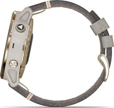 Garmin Fenix 6S Sapphire light gold/shale grey leather