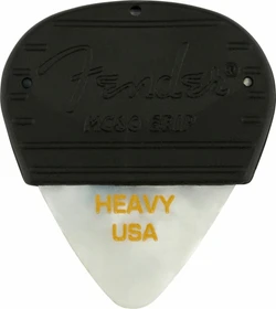 Fender Mojo Grip Celluloid Picks, White Moto Heavy, 3-Pack