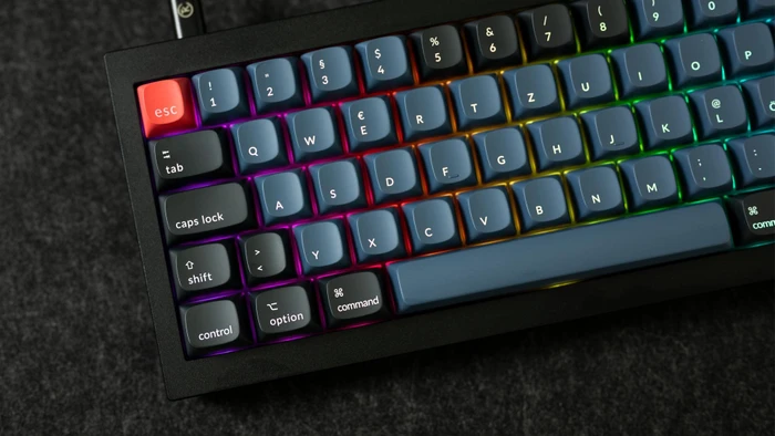 Keychron Q4, 60% Layout, LEDs RGB, Carbon Black, Gateron G Pro RED, USB, DE