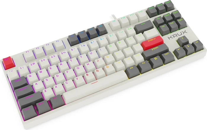 Krux Atax Pro RGB, Creator Retro, TKL, PBT, LEDs RGB, Gaote Outemu BLACK, USB, US