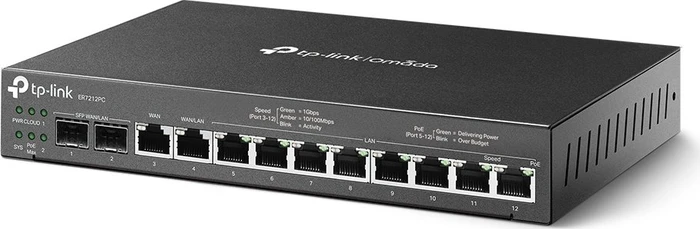 TP-Link Omada ER7212PC Gigabit Router, 10x RJ-45, 2x SFP, 110W PoE+