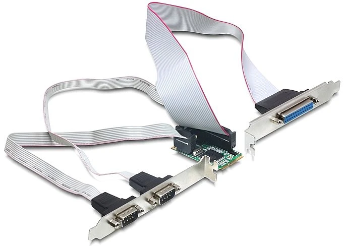 DeLOCK 2x seriell/1x parallel, PCIe Mini Card