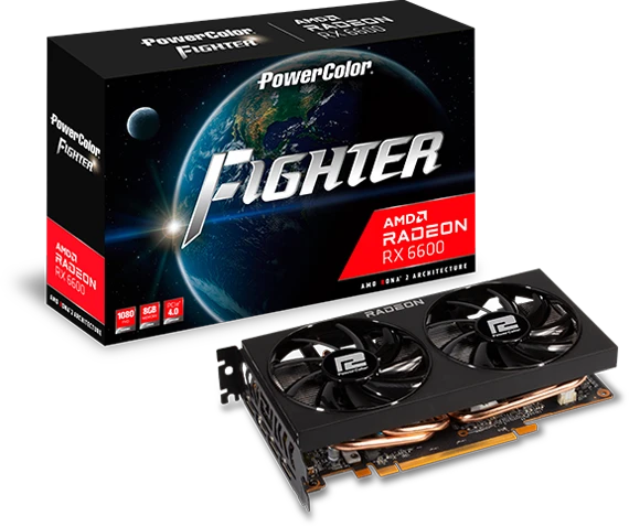 PowerColor Fighter Radeon RX 6600, 8GB GDDR6, HDMI, 3x DP