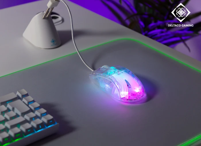 Deltaco DM330 RGB Gaming Mouse transparent, USB