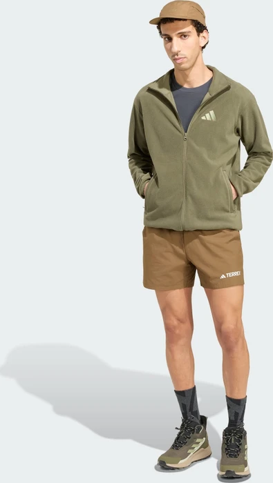 adidas Terrex Multi Essentials Fleece Jacke olive strata (Herren)