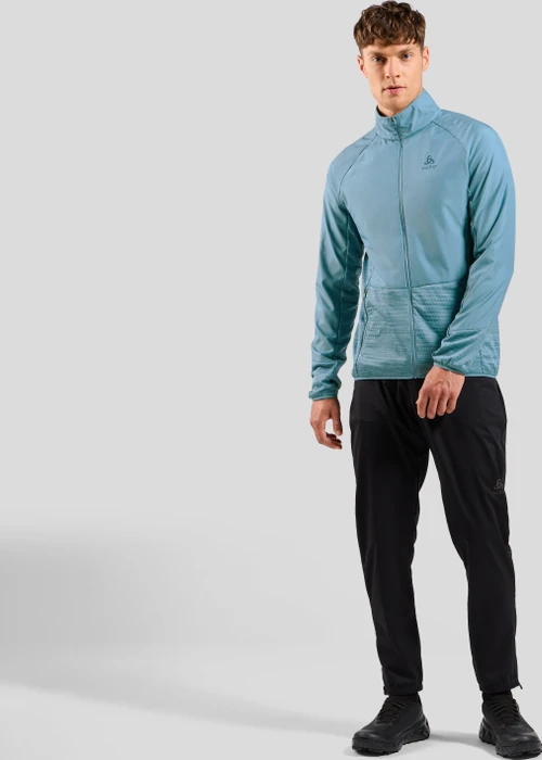 Odlo The Run Easy Warm Hybrid Funktionsjacke provincial blue (Herren)