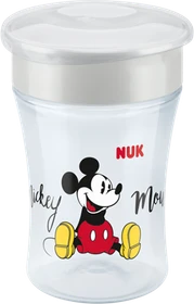 NUK Disney Mickey Mouse Magic Cup Trinkbecher, 8+M, 230ml, grau