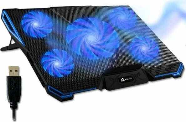 Klim Cyclone, Notebook-Stand/Notebook-Kühler 11-19", schwarz/blau