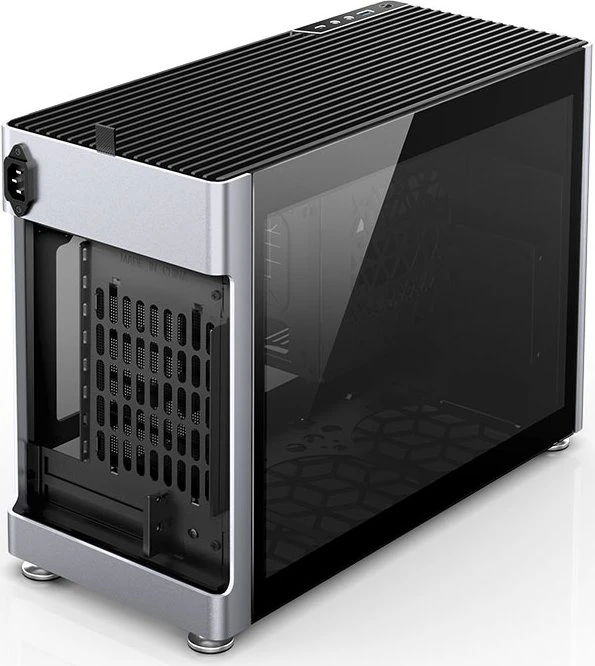 Jonsbo Jonsplus i100 Pro, silber, Glasfenster, Mini-ITX