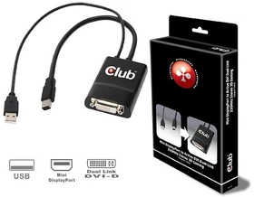 Club 3D aktiver Mini DisplayPort/Dual-Link DVI Adapter 330MHz