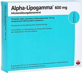 Alpha-Lipogamma 600mg Infusionslösungskonzentrat, 120ml (5x 24ml)