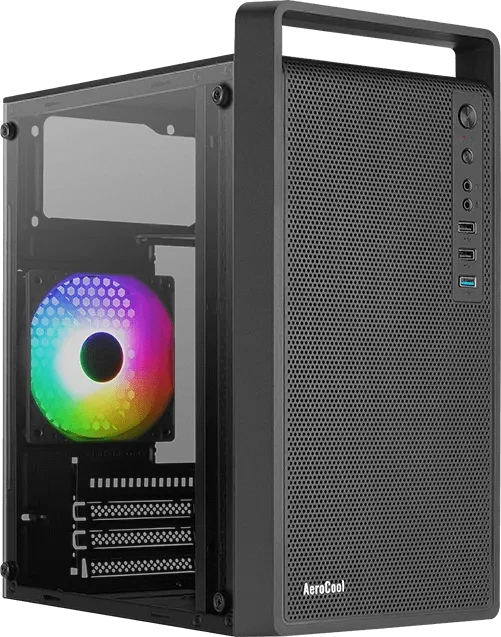 AeroCool CS-109 [V1] Black, Glasfenster