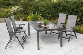 Merxx Trivero Gartenmöbel-Set diamantbraun/graphit, 5-tlg.