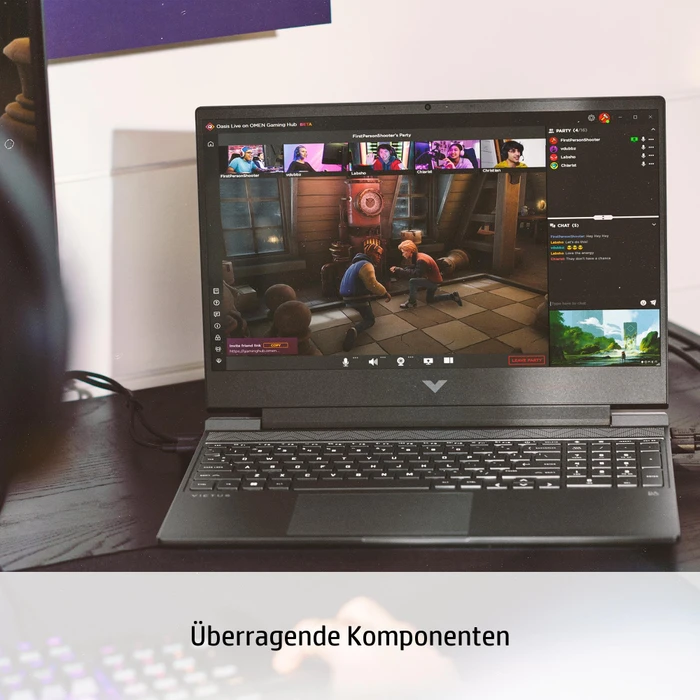 HP Victus 15-fa0153ng, Mica Silver, Core i5-12450H, 16GB RAM, 512GB SSD, GeForce GTX 1650, DE