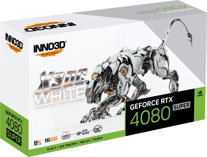 INNO3D GeForce RTX 4080 SUPER X3 OC White, 16GB GDDR6X, HDMI, 3x DP