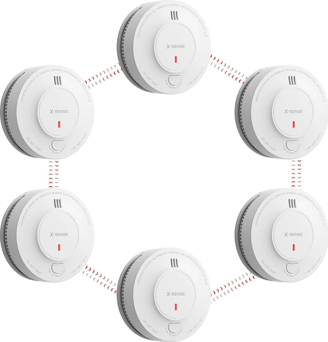 X-Sense SD19-W, Funk-Rauchmelder, 6er-Pack