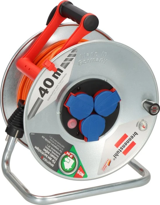 Brennenstuhl Garant S Kabeltrommel, Schuko auf 3x Schuko, 40m, IP44, AT-N05V3V3-F 3G1,5