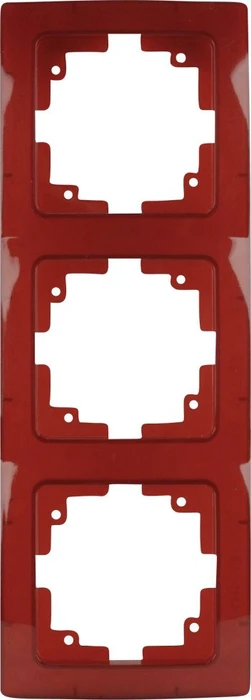 uniTEC MONACO Serie 206 Abdeckrahmen 3-fach, rot