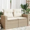 vidaXL Gartensofa 2-Sitzer mit Kissen Vorschaubild