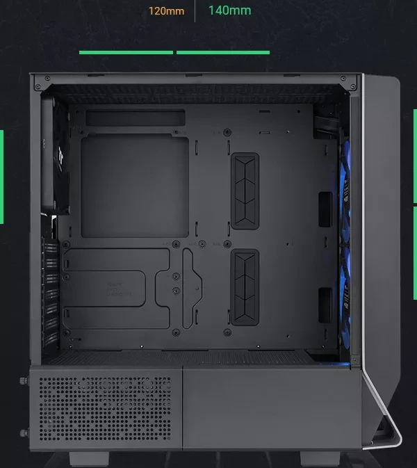 Thermaltake Ceres 300 TG ARGB, schwarz, Glasfenster