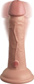 Pipedream King Cock Elite 7" Vibrating + Dual Density Cock light