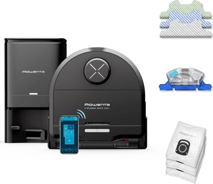 Rowenta RR9485 X-plorer Serie 220+ Animal & Allergy Saug-/Wischroboter inkl. Absaugstation