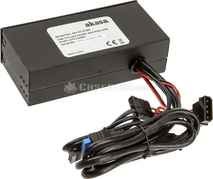 Akasa InterConnect EX Multi-Slot-Cardreader, USB 3.0 19-Pin Stecksockel [Stecker]