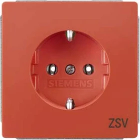Siemens DELTA style Schuko-Steckdose mit Aufdruck ZSV, orange