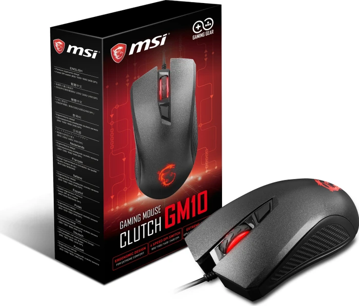 MSI Clutch GM10 Gaming Mouse schwarz, USB