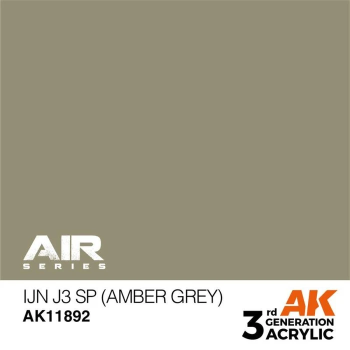AK-Interactive 3rd Gen Acrylic Colors Air Series IJN j3 sp amber grey, 17ml