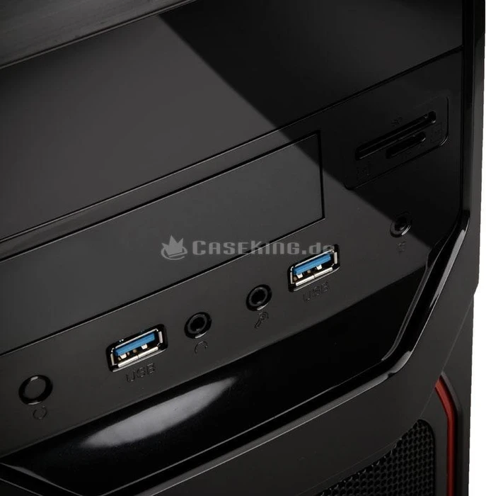 AeroCool QS-183 Advance schwarz, Lüfter LED rot