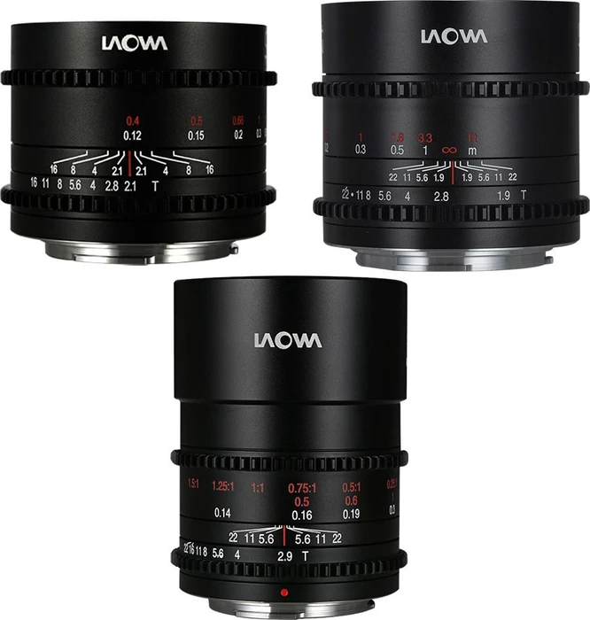 Laowa Cine Prime 10/17/50mm Macro 3-Lens Set für Micro-Four-Thirds