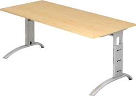 Hammerbacher Ergonomic Plus F-Serie FS19/3 Schreibtisch 180x80cm Ahorn/silber
