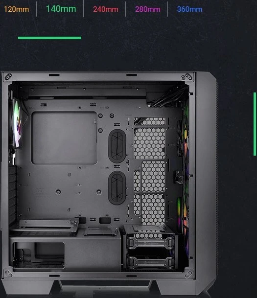 Thermaltake View 300 MX, schwarz, Glasfenster