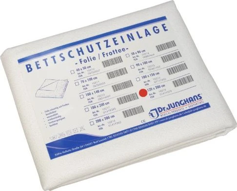 Dr. Junghans Medical Folie/Frottee Bettschutzeinlage, 120x200cm, 1 Stück
