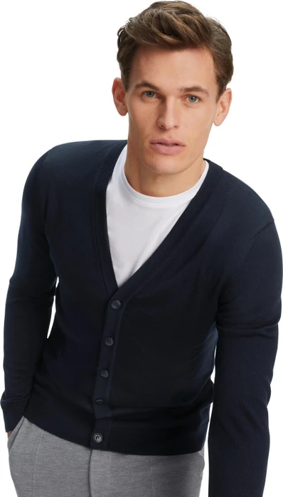 Falke Basic Apparel Cardigan V-Ausschnitt Strickjacke night sky (Herren)