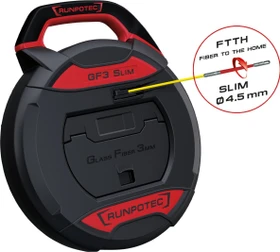 Runpotec GF3 SLIM Kabeleinziehgerät ohne Meterzähler, Glasfaserstab Ø 3 mm