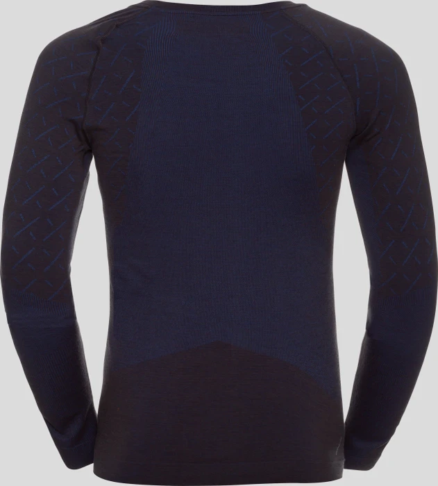 Odlo Slokar Performance Wool Baselayer Funktionsshirt langarm black/jake blue (Herren)