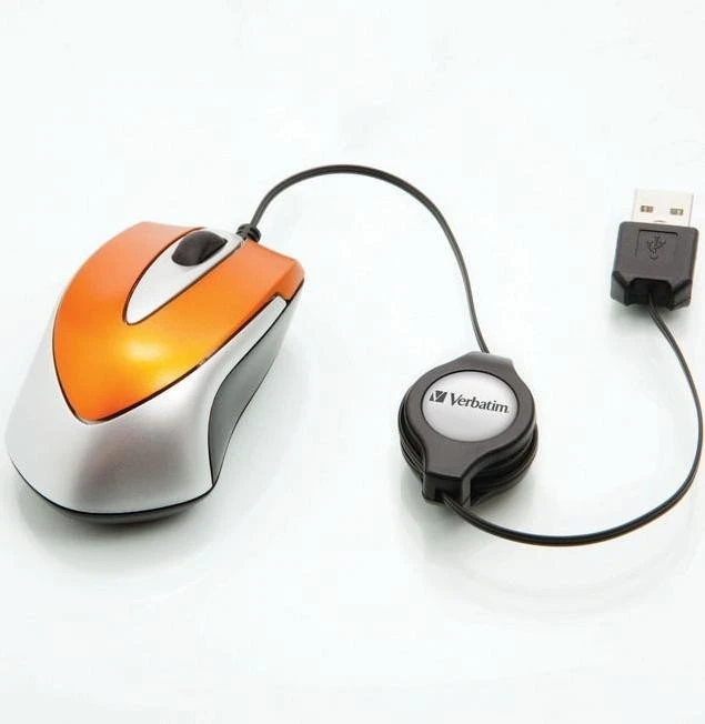 Verbatim Go Mini Optical Travel Mouse orange, USB