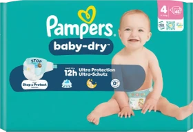 Pampers Baby-Dry Gr.4 Einwegwindel, 9-14kg, 45 Stück
