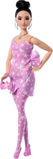 Mattel Barbie - Deluxe Style in rosa Denim-Kleid mit Sternenaufdruck