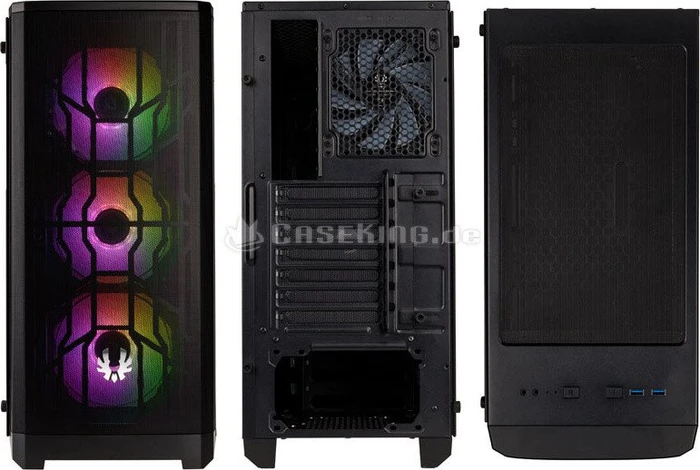 BitFenix Nova Mesh TG 4ARGB, schwarz, Glasfenster
