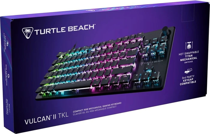 Turtle Beach Vulcan II TKL, schwarz, LEDs RGB, TITAN Mechanical Linear, USB, US