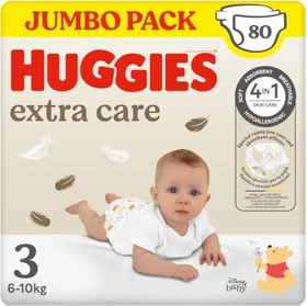 Huggies Extra Care Gr.3 Einwegwindel, 6-10kg, 80 Stück