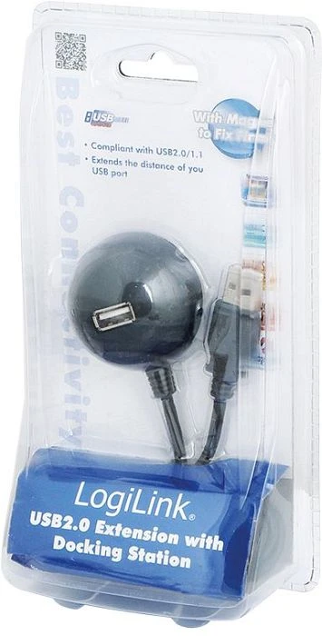LogiLink USB-A 2.0 Verlängerungskabel mit Docking Station