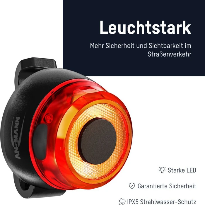 Ansmann Bikelight Rear-LED round 200mAh Rücklicht