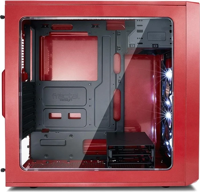 Fractal Design Focus G, rot, Acrylfenster