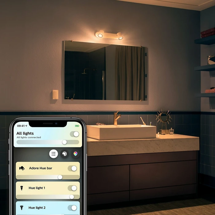 Philips Hue White Ambiance Adore Spot 2-flammig weiß