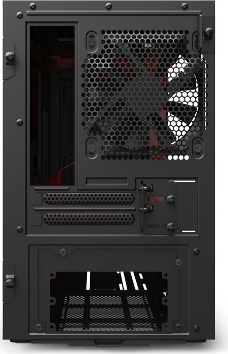 NZXT H210, schwarz/rot, Glasfenster, Mini-ITX
